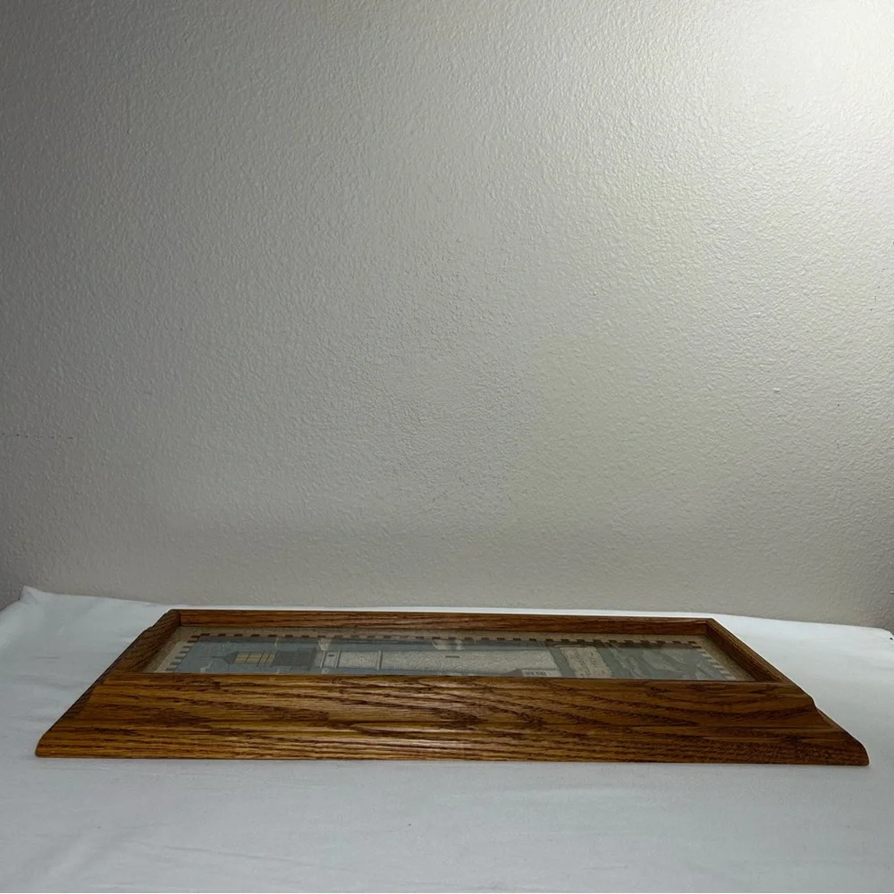 2 VTG Jay Zinn Crinkled Bodie Island -Portland Head Lighthouse Prints Wood Frame